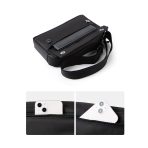 Túi Messenger đeo chéo nam vải oxford canvas trơn nhỏ gọn màu đen đi làm, đi học, đi chơi, du lịch ACMBL01 - Ảnh 9