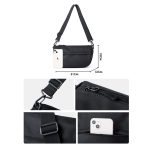 Túi messenger đeo vai nam vải bố trơn màu đen nhỏ gọn thể thao, đi học, đi chơi,  du lịch ACMBM02 - Ảnh 6