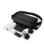 Túi Messenger đeo chéo nam vải oxford canvas trơn nhỏ gọn màu đen đi làm, đi học, đi chơi, du lịch ACMBL01 - Ảnh 5