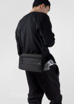 Túi Messenger đeo chéo nam vải oxford canvas trơn nhỏ gọn màu đen đi làm, đi học, đi chơi, du lịch ACMBL01 - Ảnh 6